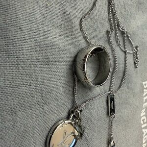 Louis Vuitton Silver Ring Necklace